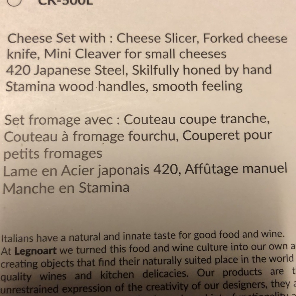 Brand 🆕🔥👨🏻🍳🔥 LEGNOART Reggio cheese knives set - Picture 9 of 17